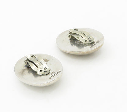 LOS BALLESTEROS 925 Silver  Vintage Modernist Non Pierce Drop Earrings  EG8063