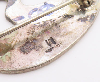 925 Sterling Silver Vintage Brooch Pin SOUTHWESTERN Kokopelli figure  BP12622