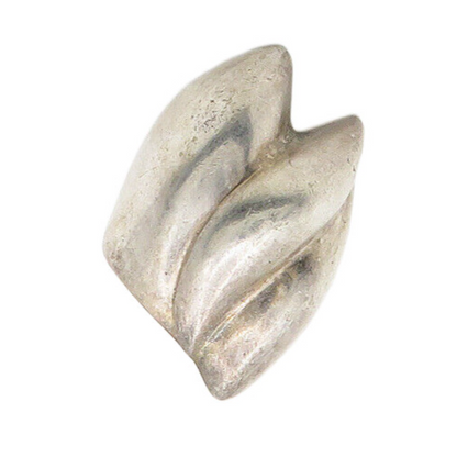 MEXICO 925 Sterling Silver Vintage Heavy Modernist Sculpted Ring Sz 7 RG19885