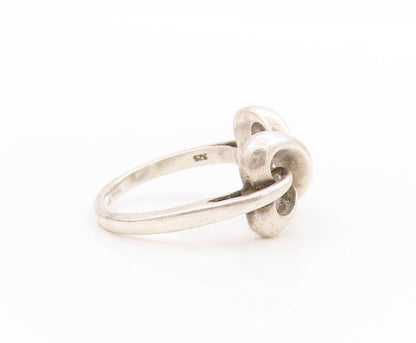 925 Sterling Silver Vintage Ring Minimalistic Infinity Heart Cutout Sz 9 RG33433