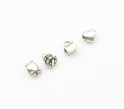PANDORA 925 Silver  Shiny Heart Frog Xmas Tree & Purse Bead Charms  TR2178