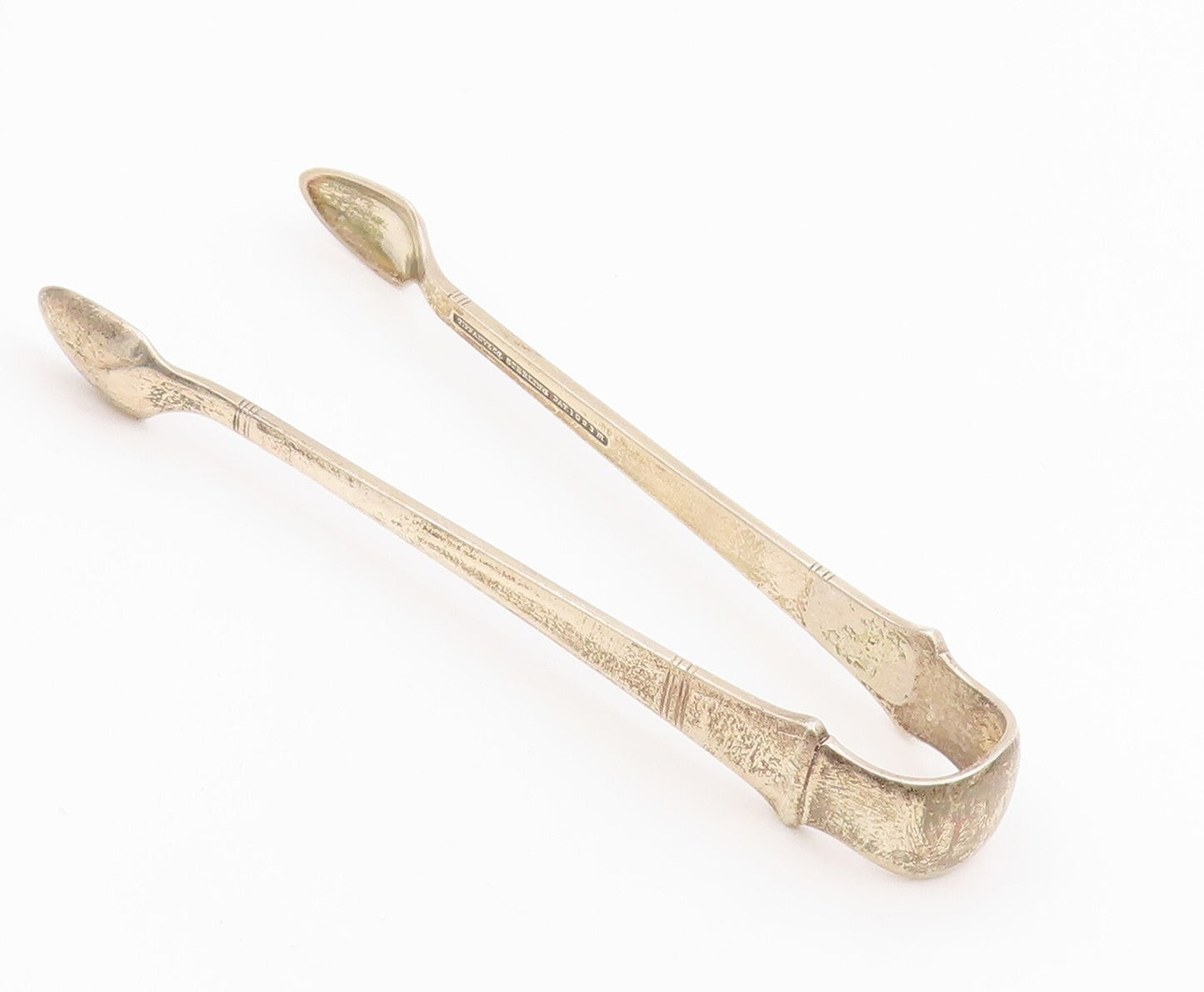 925 Sterling Silver Vintage Tongs TIFFANY & CO Carved Tea Sugar Tong  TR3864