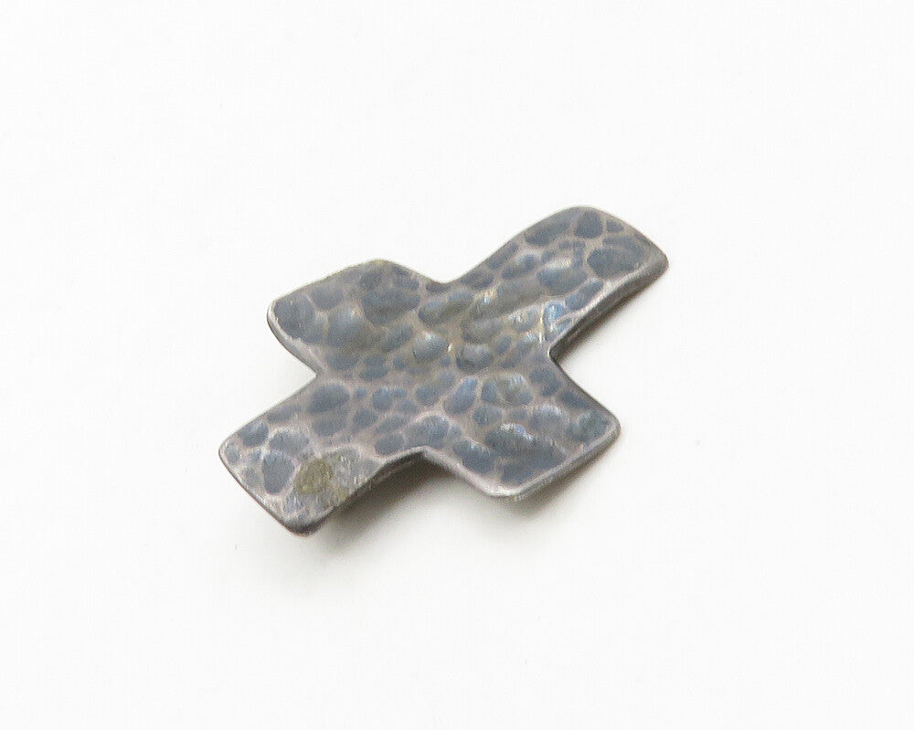 SILPADA 925 Silver  Vintage Hammered Religious Cross Oxidized Pendant  PT15187