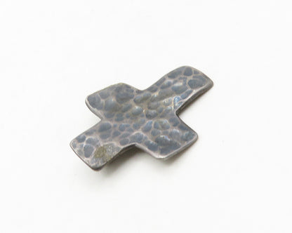 SILPADA 925 Silver  Vintage Hammered Religious Cross Oxidized Pendant  PT15187