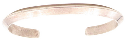 925 Sterling Silver Vintage Bracelet Minimalist Solid Knife Edge Cuff  BT11398