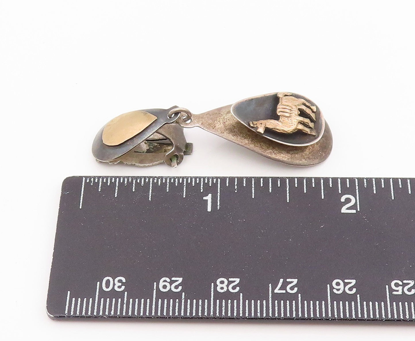 14K Gold & 925 Sterling Silver Vintage Earrings Designer Gemstone Lot  EG14298