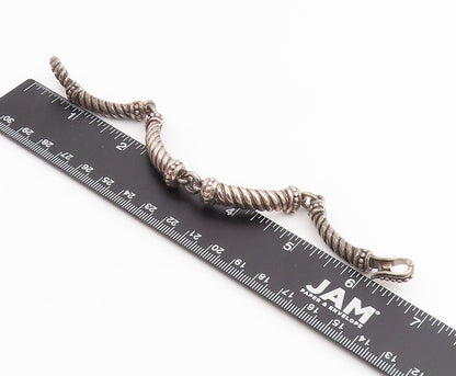 925 Sterling Silver Vintage Bracelet WHITHEY KELLY Twisted Rope Link  BT11489