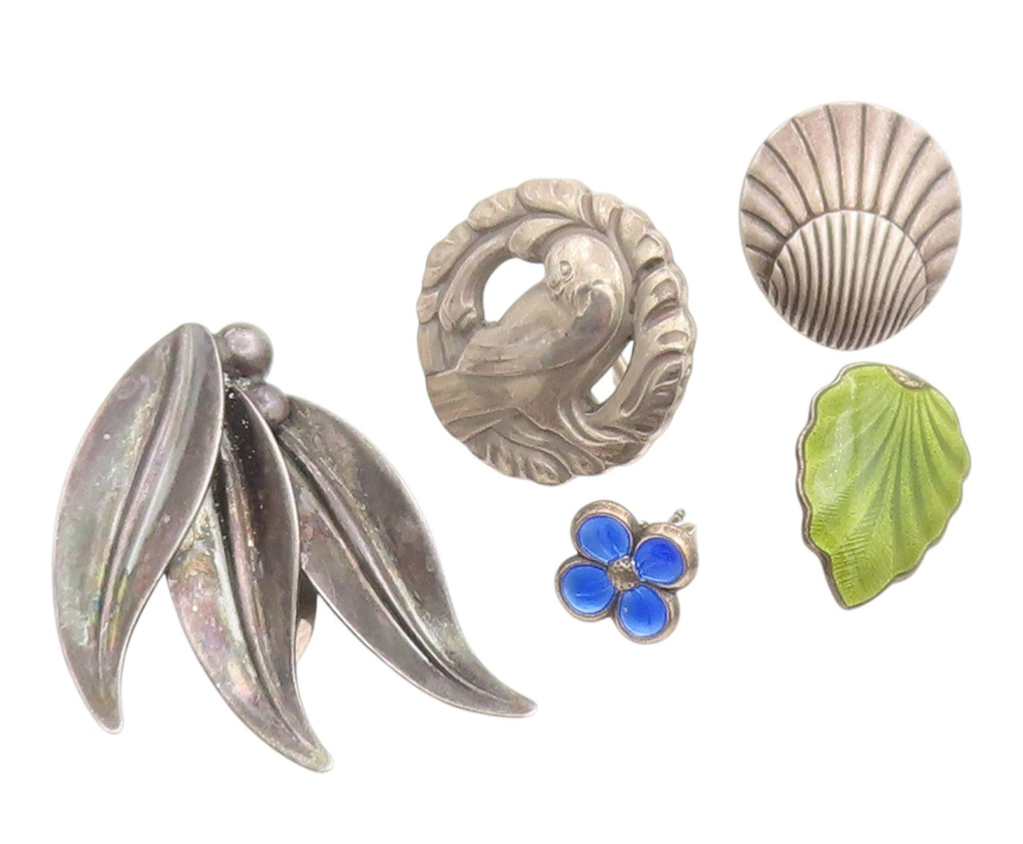 925 Sterling Silver Vintage Earrings GEORG JENSEN DEMNARK Single Lot  EG14296