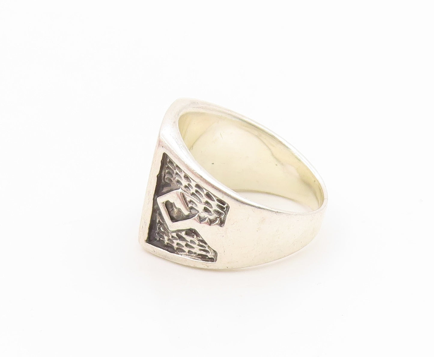 925 Sterling Silver Vintage Ring SOUTHWESTERN Kokopelli Signet  Sz 6  RG35996