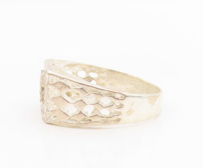 925 Sterling Silver Vintage Ring Etched Initial C Monogram Band  Sz 11  RG34906