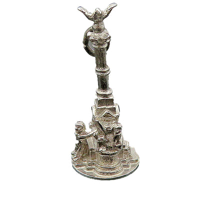 WELLS 925 Sterling Silver  Vintage Petite Sculpted Statue Drop Pendant  PT7655
