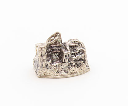 925 Sterling Silver Vintage Pendant Miniature Heidelberg Castle Charm  PT26575