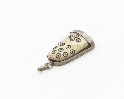 925 Sterling Silver  Vintage Hollow Circle Pattern Bell Shape Pendant  PT14335