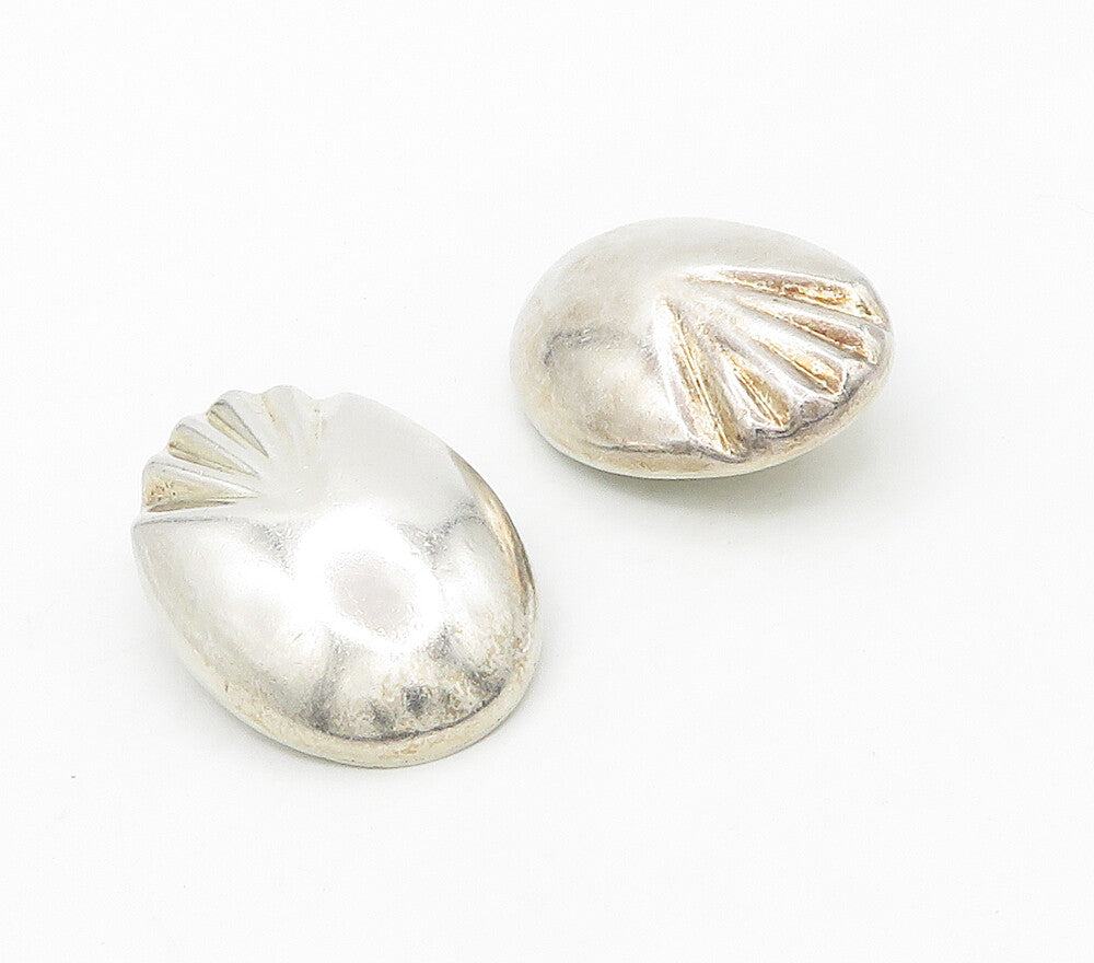 LOS BALLESTEROS 925 Silver  Vintage Modernist Non Pierce Drop Earrings  EG8063