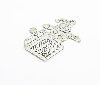 REED & BARTON 925 Sterling Silver Vintage Jack In The Box Pendant PT4204