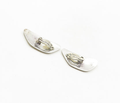 NAVAJO 925 Silver  Vintage Etched Sun Pattern Non Pierce Earrings  EG4679
