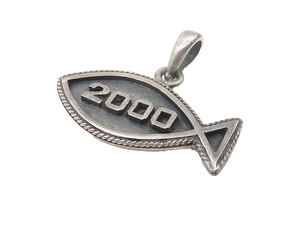 925 Sterling Silver  Petite Oxidized Football 2000 Sports Drop Pendant  PT9029