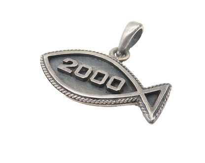 925 Sterling Silver  Petite Oxidized Football 2000 Sports Drop Pendant  PT9029