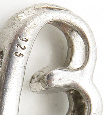 925 Sterling Silver  Genuine Diamonds Infinity Love Heart Pendant  PT12436