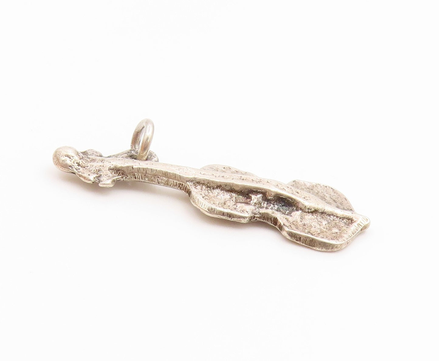925 Sterling Silver  Vintage Petite Shiny Cello Instrument Pendant  PT15983