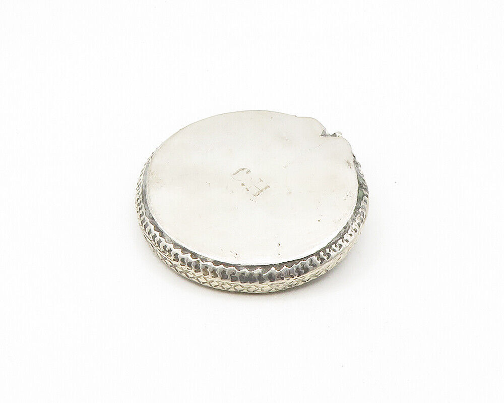MIDDLE EAST 925 Sterling Silver Vintage Shiny Etched Pattern Trinket Tray TR2516
