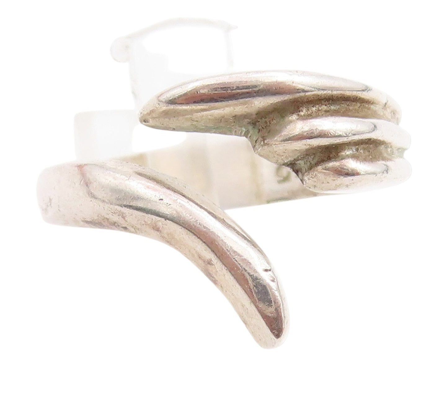 925 Sterling Silver Vintage Ring Solid Barbed Wire Bypass Band  Sz 6  RG33770