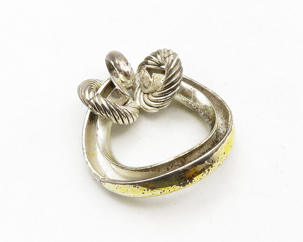 GERMANY 925 Sterling Silver  Vintage Shiny Rope Twist Design Pendant  PT9903