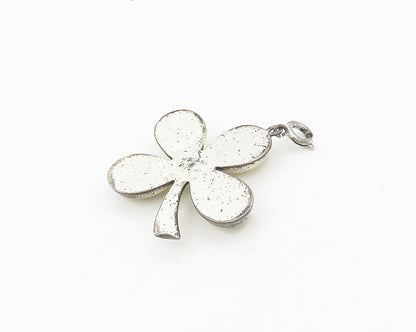 DANECRAFT 925 Sterling Silver  Vintage Shiny Four Leaf Clover Pendant  PT14948