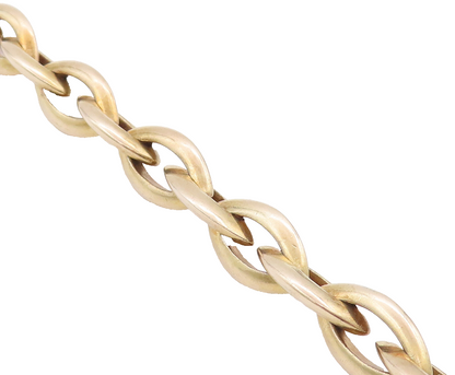 925 Sterling Silver Vintage Bracelet Gold Plated Designer Eye Shape Link BT10335