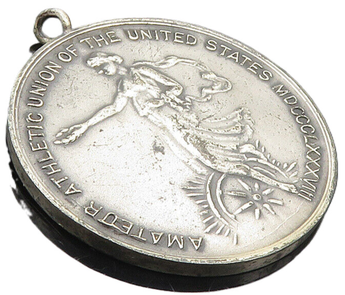 925 Sterling Silver  Vintage Antique US Amateur Athletic Union Pendant  PT7805