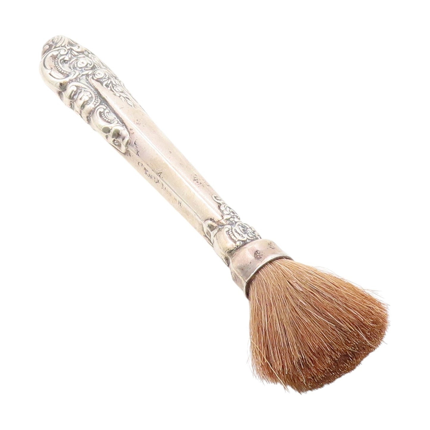 925 Sterling Silver Vintage Cosmetic Brush With Natural Bristles  TR4171