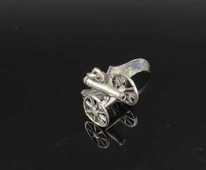 925 Sterling Silver  Vintage Old Fashion Missile Launch Motif Pendant  PT21780