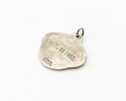 925 Sterling Silver  Vintage Apollo 7 Spacecraft 1968 Drop Pendant  PT15520