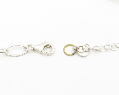 SILPADA 925 Sterling Silver  Vintage Two Tone Floral Chain Necklace  NE2283