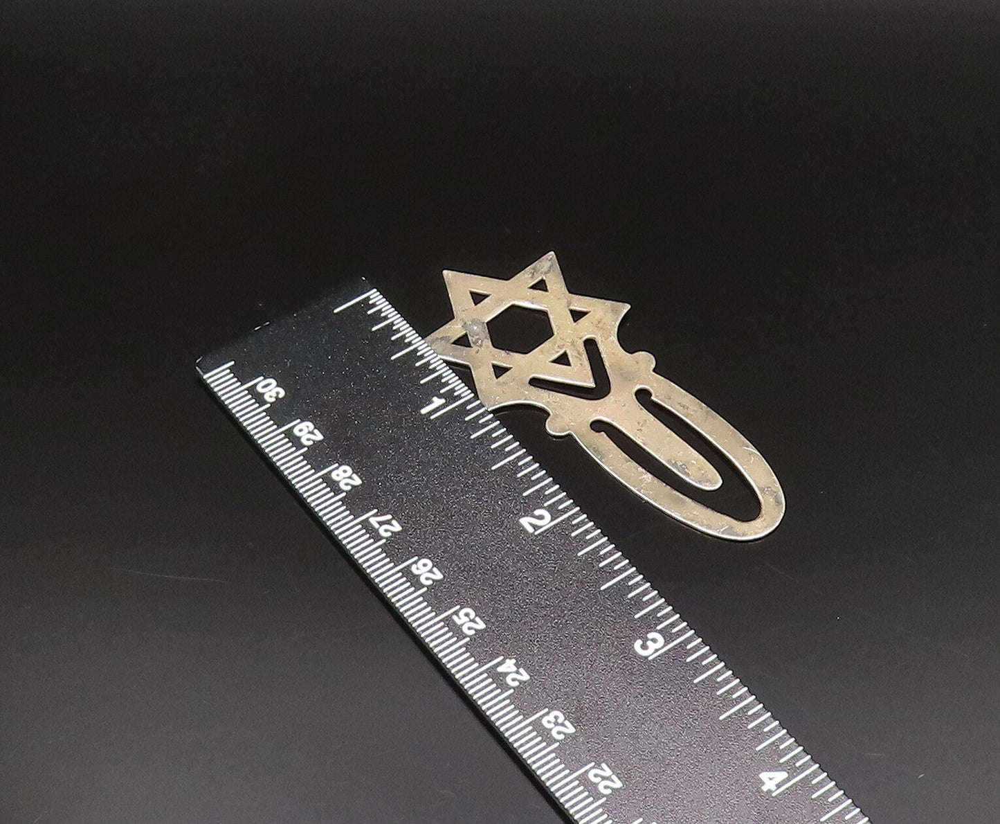 WEBSTER 925 Sterling Silver Vintage Minimalist Star Of David Bookmark  TR3414
