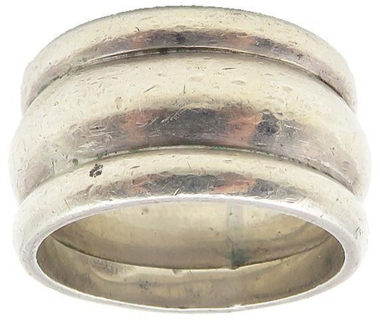 925 Sterling Silver  Vintage Shiny Smooth Round Band Ring Sz 6  RG10924
