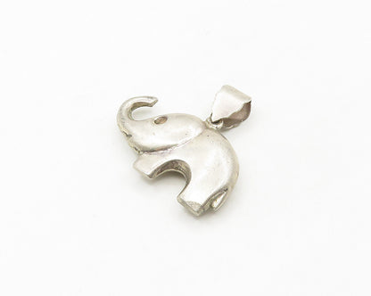 925 Sterling Silver  Vintage Hollow Elephant Animal Motif Pendant  PT14251