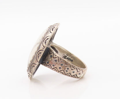 925 Sterling Silver Vintage Ring CAROLYN POLLACK Dark Tone Mable  SZ 7  RG32067