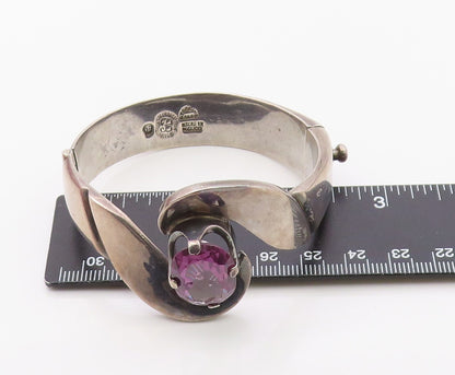 925 Sterling Silver Vintage Bracelet LOS BALLESTEROS MEXICO Gemstone  BT12103