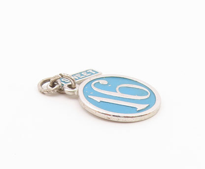 925 Sterling Silver  Vintage Enamel Sweet Sixteen Birthday Pendant  PT18113