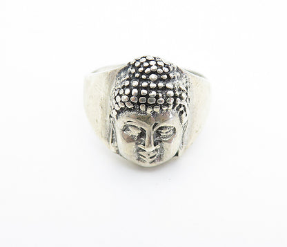 925 Sterling Silver  Shiny Chiseled Face Design Band Ring Sz 7.5  RG8169