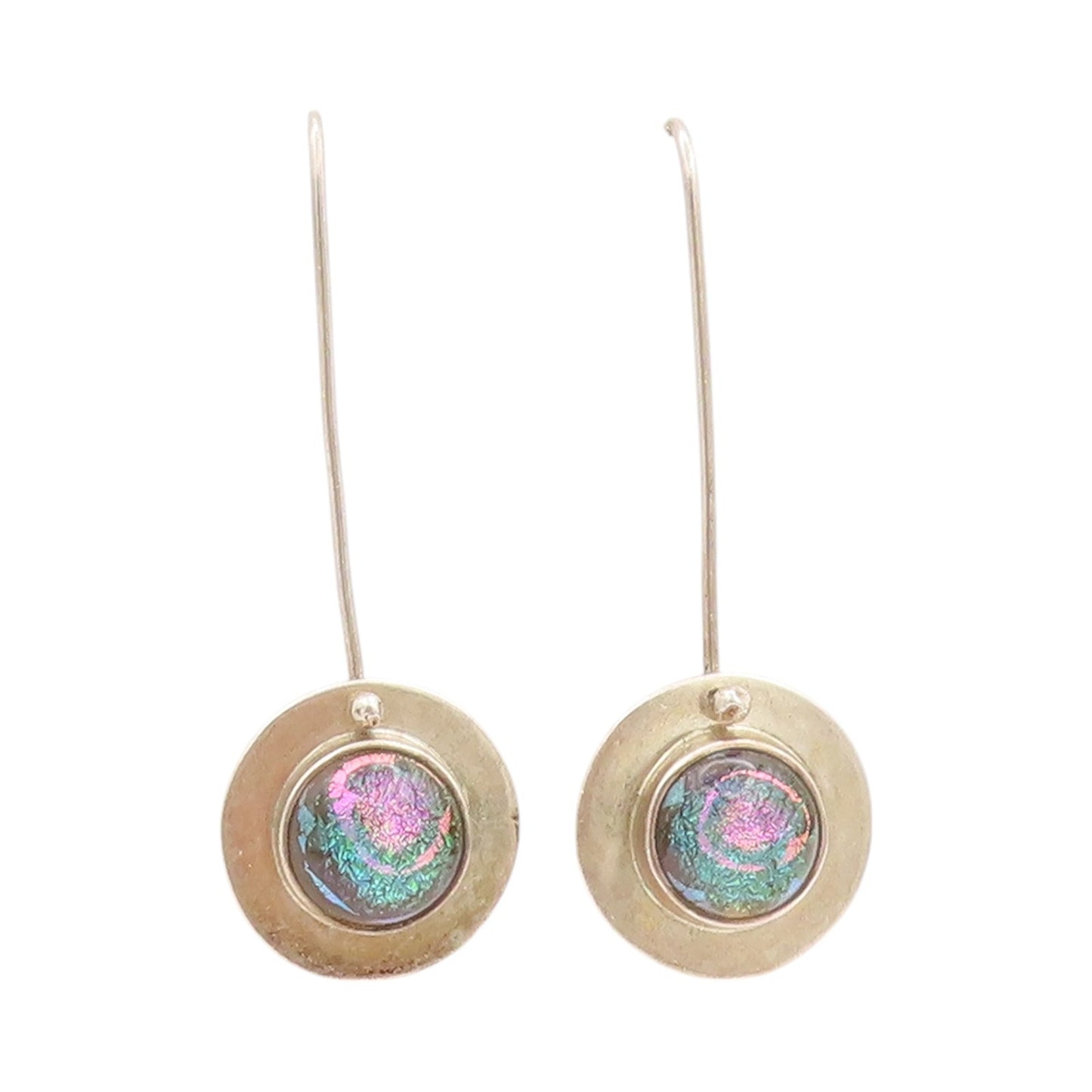 925 Sterling Silver Vintage Earrings NANCY GEDDES Drop Gemstone  EG13620