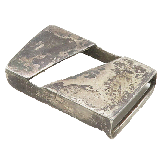 BILL TENDLER 925 Sterling Silver  Vintage Dark Tone Square Belt Buckle  TR2418
