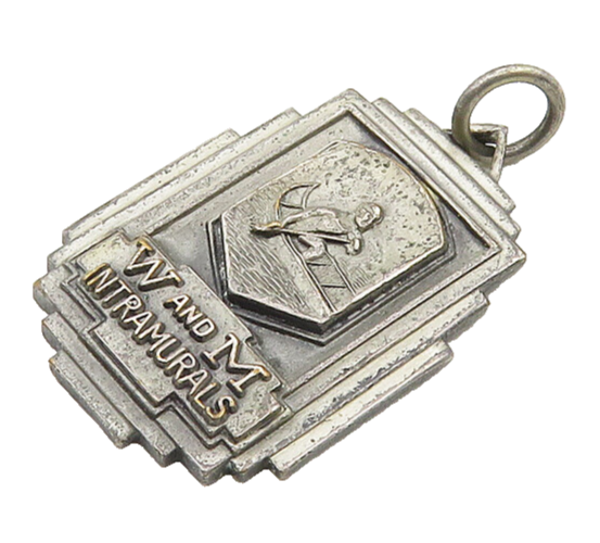 925 Sterling Silver  Vintage Antique Intramural Sports Drop Pendant  PT14960