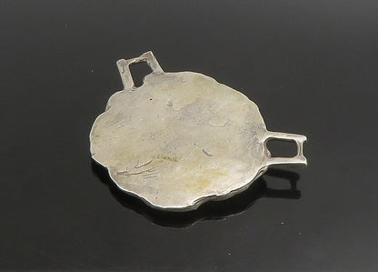 925 Sterling Silver  Vintage Heavy Large Sculpted Face Profile Pendant PT19016