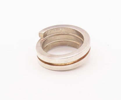 925 Sterling Silver Vintage Ring Solid Spiral Coil Cutout  Sz 5  RG28849