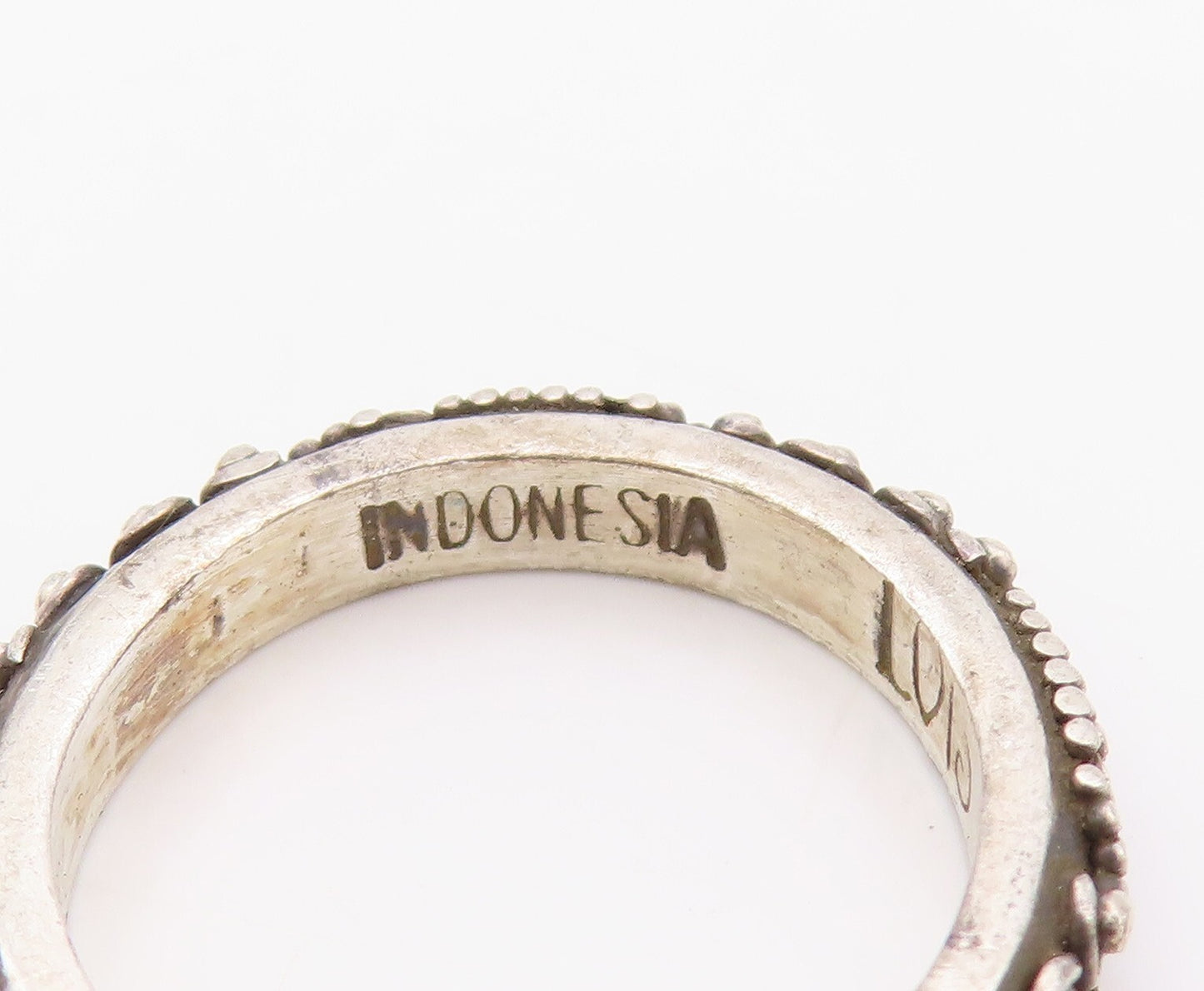 925 Sterling Silver Vintage Ring LOIS HILL Designer Dark Tone  SZ 6  RG32061