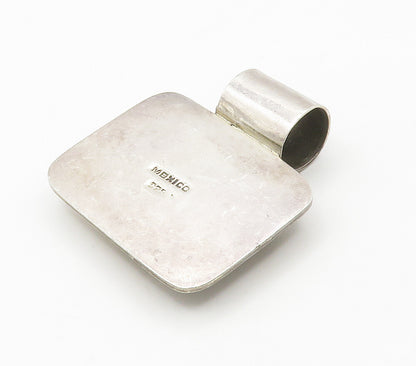 MEXICO 925 Sterling Silver  Vintage Black Onyx Square Slide Pendant  PT12068