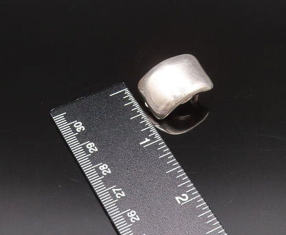 BATAMI 925 Silver  Vintage Minimalist Curved Clip Back Earrings  EG12290