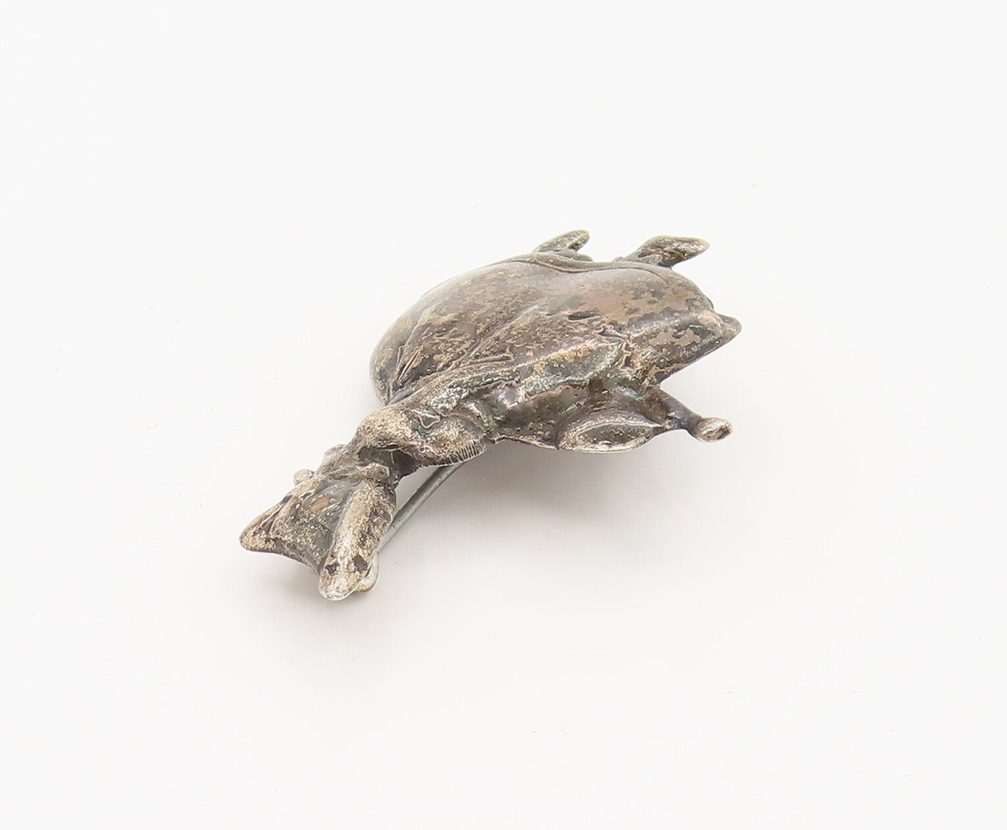 925 Silver  Vintage Antique Faceless Lady With Scarf Brooch Pin  BP10099